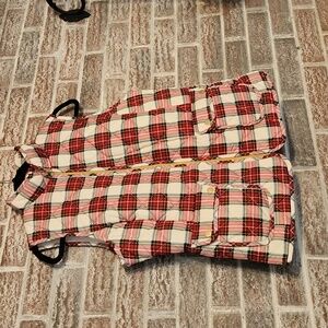 St. John’s Bay Quilted Puffer Vest Gold Tone Full Zip With Front Snap Pockets